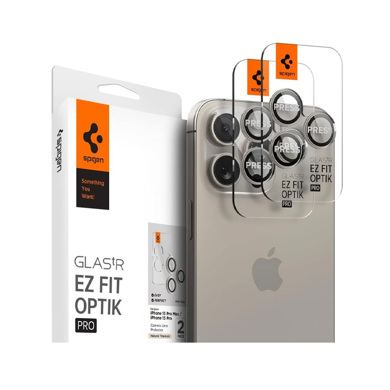 GlastR EZ fit Optik pro Camera Lens for iPhone iPhone 15 Pro Max/15 Pro/14 Pro Max/14 Pro (2 Piece)