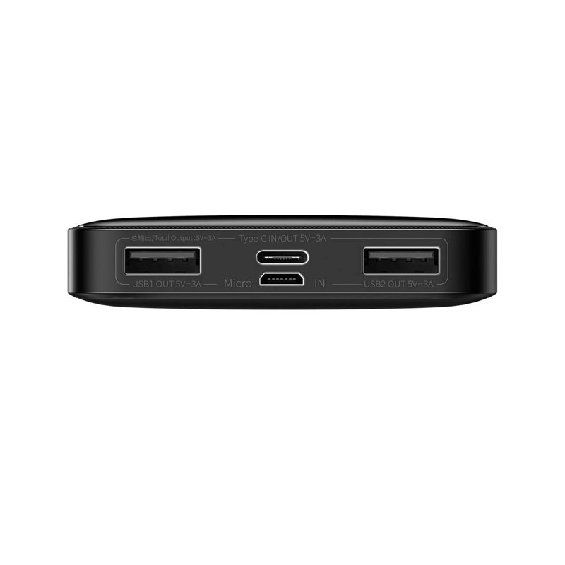 Baseus Bipow Digital Display Power Bank 10000mAh 15W Black Overseas Edition