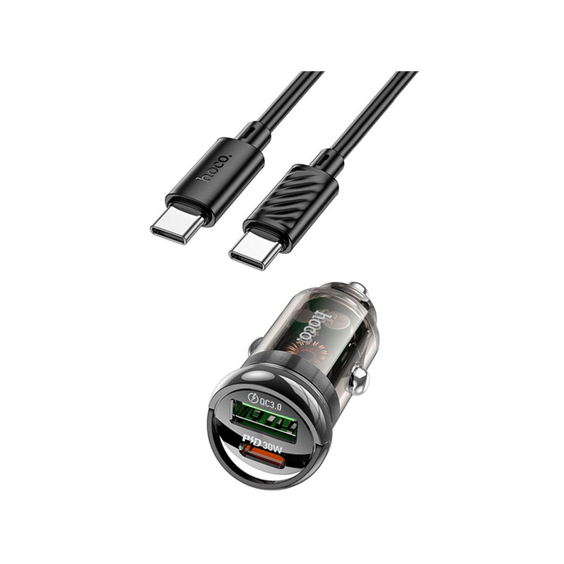 Hoco Z53A 30W Car Charger with TypeC Cable