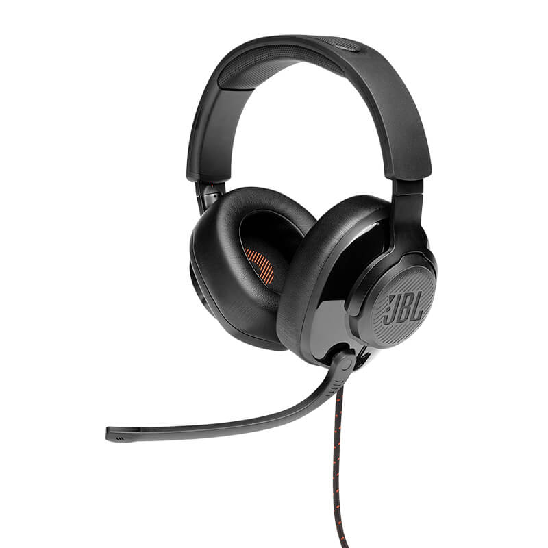 JBL Quantum 200 Wired Over-Ear Gaming Headset With Flip-Up Mic