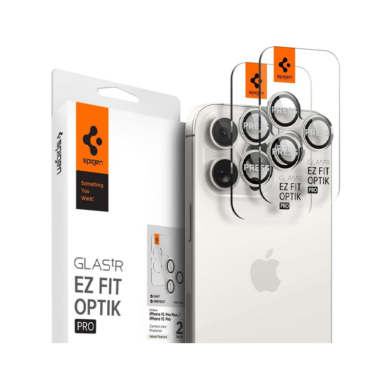 GlastR EZ fit Optik pro Camera Lens for iPhone iPhone 15 Pro Max/15 Pro/14 Pro Max/14 Pro (2 Piece)