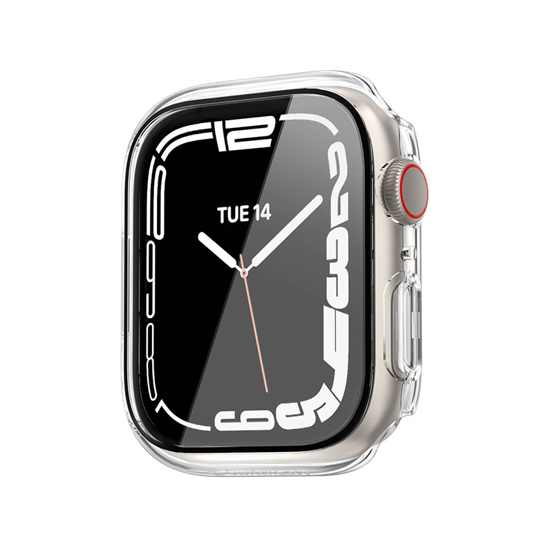 Nude Tempered Glass Hybrid Case for Apple Watch 9/8/7 (45mm)